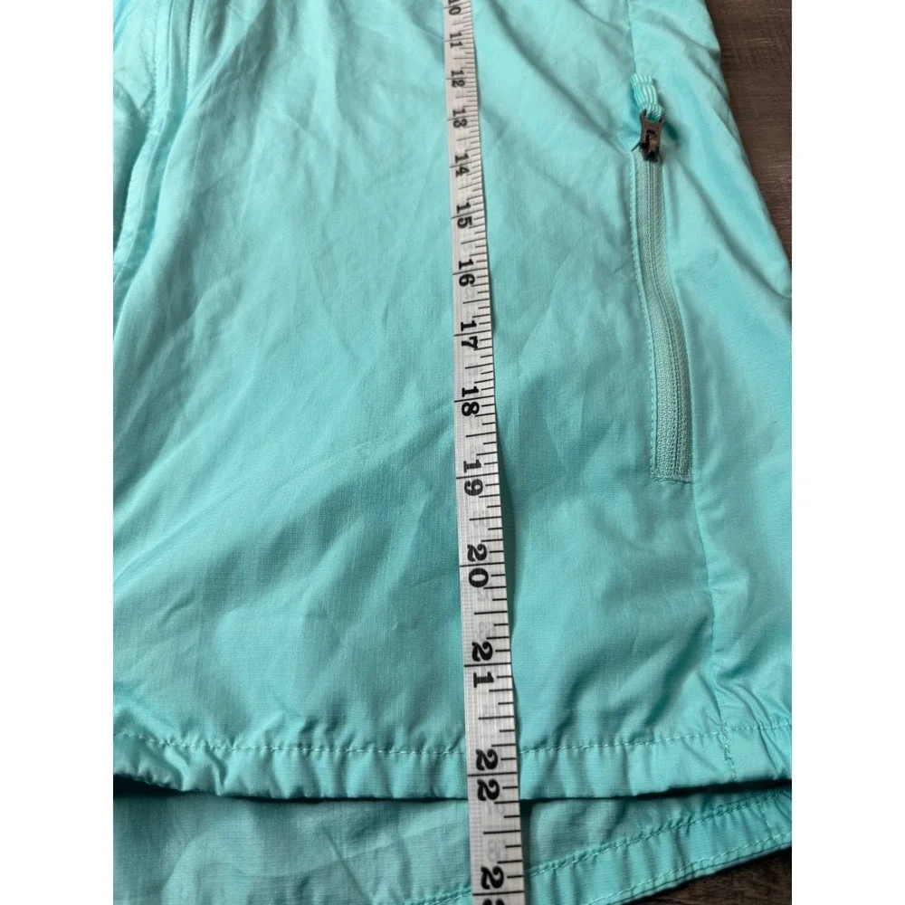 The North Face Boys Windwall Hooded Jacket Teal Blue Size Large L 14/16 Logo
